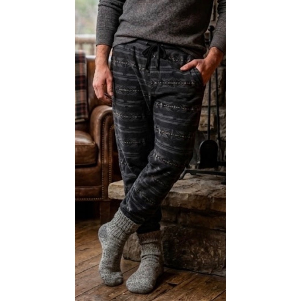 American Eagle Mens Gray Southwestern‎ Geometric Print Jogger Sweatpants Large